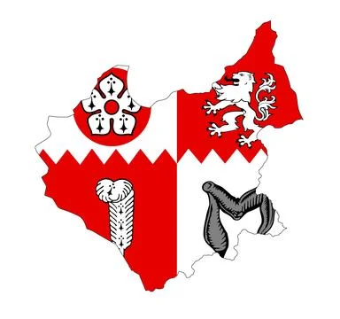 Leicestershire map flag vector silhouette illustration Ilustração Stock