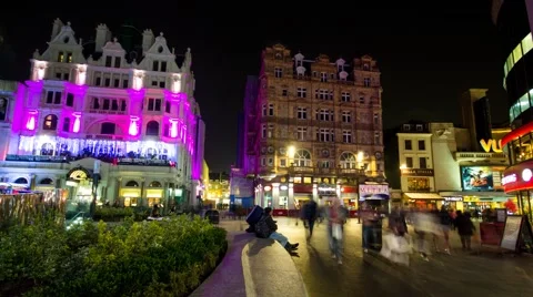 Leichesteir Square timelapse Stock Footage 43260807