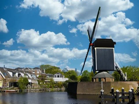 Leiden windmill Stock-Fotos