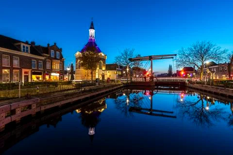 Leidschendam during sunset Stock Photos