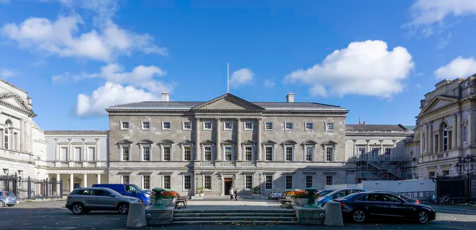 Leinster House, Kildare Street, Ireland. Stock Photos