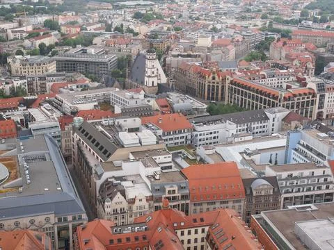 Leipzig aerial view Stock Photos