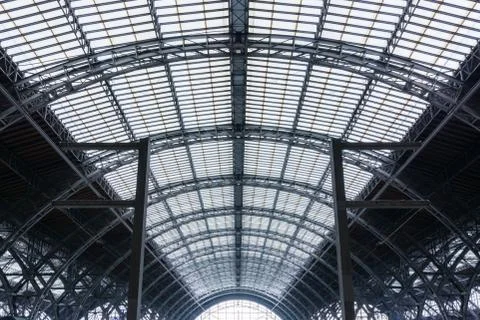 Leipzig Bahnhof Train Station Wireframe Structure Complex Abstract Architec.. Stock Photos