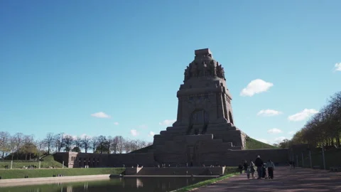 Leipzig Battle of the Nations Monument in German Volkerschlachtdenkmal. Leipzig Stock-Footage 324867770