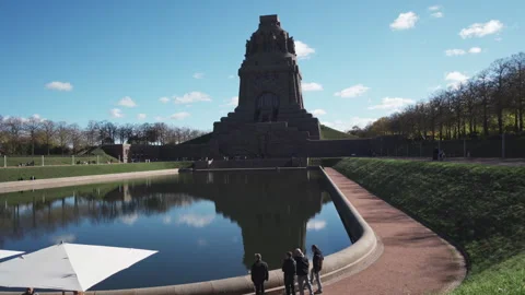 Leipzig Battle of the Nations Monument in German Volkerschlachtdenkmal. Leipzig Video stock 324867900