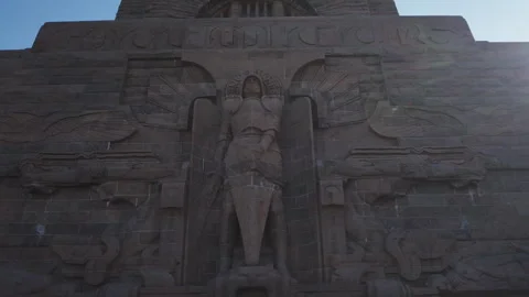 Leipzig Battle of the Nations Monument in German Volkerschlachtdenkmal. Leipzig Video stock 324867932