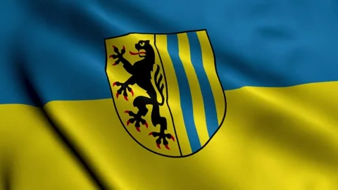 Leipzig City State Flag Germany. Stock Footage 255593984