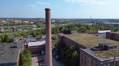 Leipzig cotton spinning mill factory industrial architecture, Stock Footage 284297247