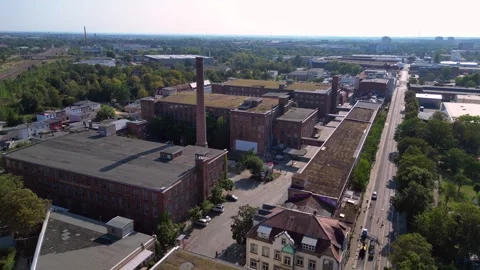Leipzig cotton spinning mill factory industrial architecture, Stock Footage 284297909
