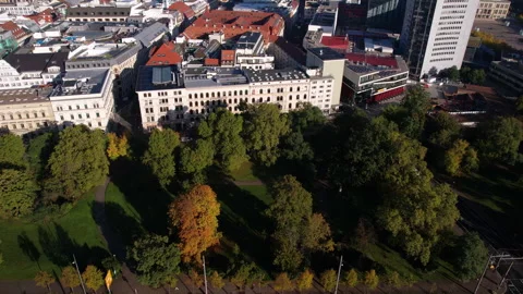 Leipzig, Germany - 03/31/2024: Leipzig, Germany. Revealing Drone Shot of Stock Footage 270466096