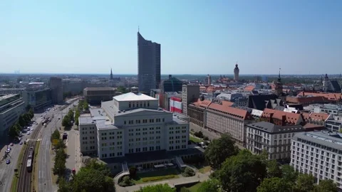 Leipzig, Germany - 08/28/2024: leipzig Opera House, germany showing city Stock Footage 284404289