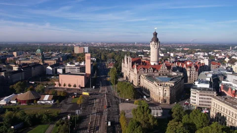 Leipzig, Germany - 09/09/2023: Leipzig, Germany. Aerial View of Cityscape Stock Footage 269497540