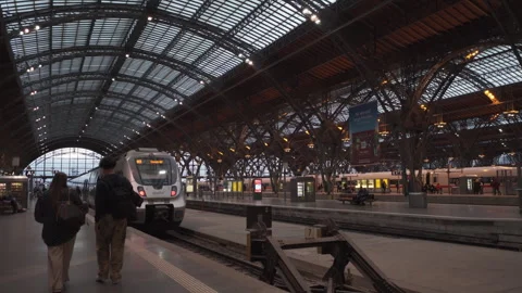 Leipzig, Germany - August 11 2025 The Hauptbahnhof is the main railway station Stock-Footage 324869787