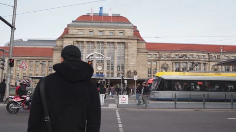 Leipzig, Germany, August 8, 2025 View of the main train station Stock-Footage 325364566