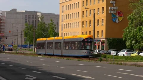 Leipzig, Germany, May 2, 2026: Urban tram moves along the street 库存影片 336552702