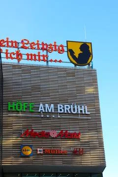 Leipzig, Germany, May 2, 2026: Urban architecture featuring the hofe am bruhl Stock Photos
