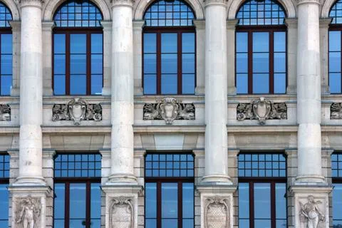 Leipzig, Germany, May 3, 2026: Architectural Beauty: Detailed Classical Bui.. Stock Photos