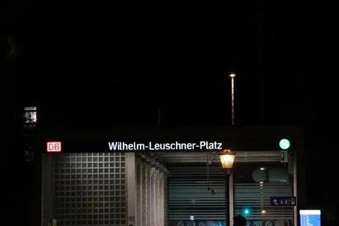 Leipzig, Germany, May 3, 2026: Nighttime View of Wilhelm-Leuschner-Platz St.. Stock Photos