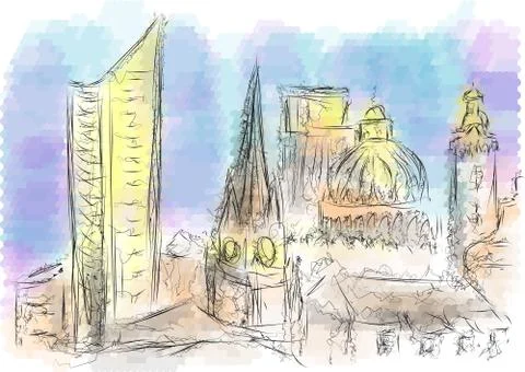 Leipzig Illustrazione stock