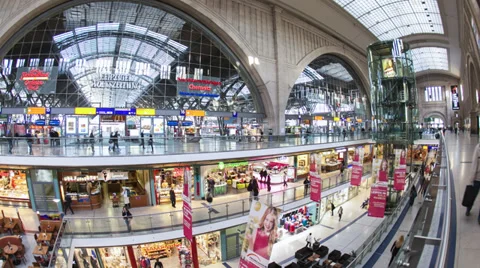 Leipzig railway station atrium, Leipzig, Germany Video stock 33188985