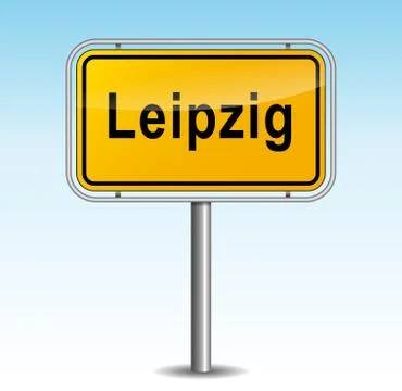 Leipzig signpost Ilustración de archivo