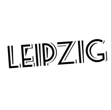 LEIPZIG stamp on white Illustrazione stock