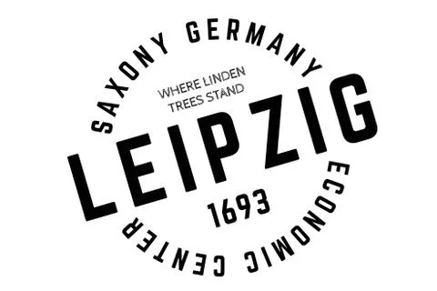 Leipzig	 typographic stamp 스톡 일러스트