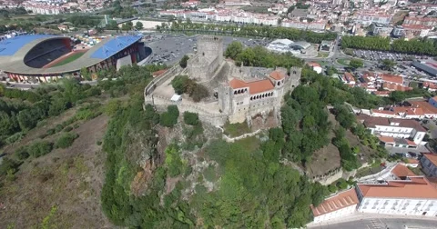 Leiria aerial view Stock Footage 55436862