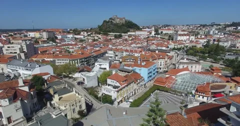 Leiria aerial view Stock Footage 55437147