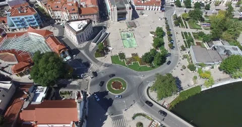 Leiria aerial view Stock Footage 55437154