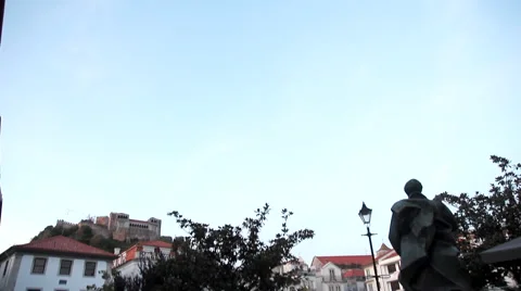 Leiria main square Stock Footage 56889104