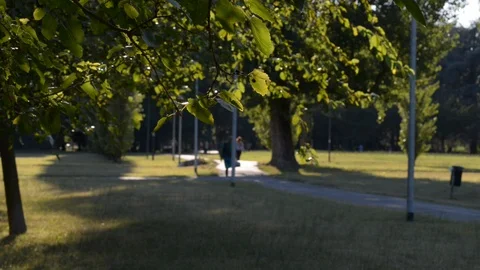 Leisure activities at the park Stock Footage 112777907