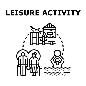 Leisure activity choice concept vector illustration Illustrazione stock