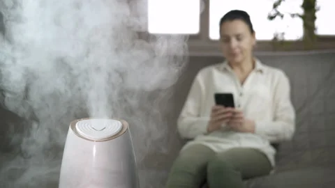 Leisure by aroma diffuser. Stock Footage 211800938