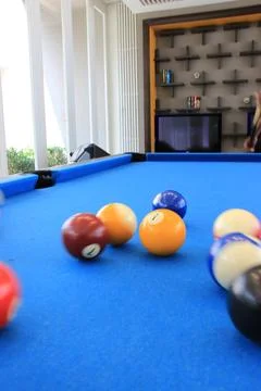 Leisure centre with pool game Stock Photos