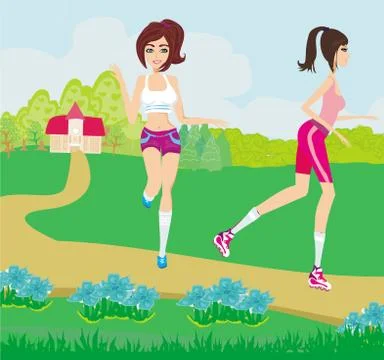 Leisure in the park Stock Illustration