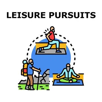 Leisure pursuits concept vector illustration Stock Illustration