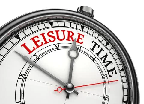 Leisure time concept clock closeup Stock Illustration
