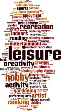 Leisure word cloud Stock Illustration