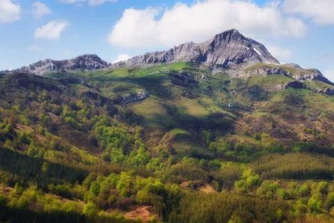 Lekanda mountain peak in Gorbea Stock Photos