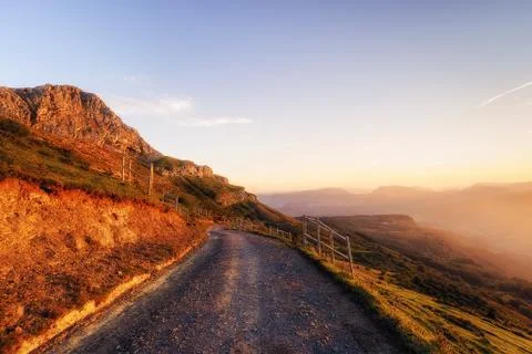 Lekanda peak in Gorbea Stock Photos