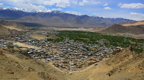 Lekh  panoram from the center Stock Footage 40839670