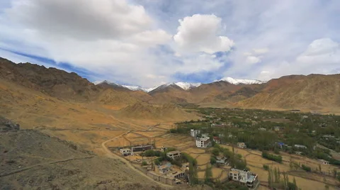 Lekh  panoram ridge in the clouds Stock Footage 40840056
