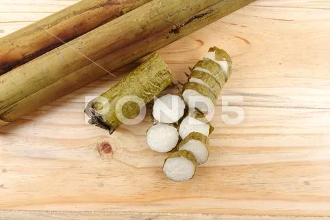 Lemang is a traditional Indonesian, Malaysian, Singaporean food and made of g Stock Photos