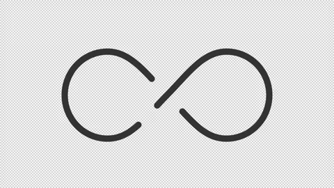 Lemniscate outline animation Stock Footage 344175048