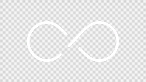 Lemniscate white line animation Stock Footage 346718985