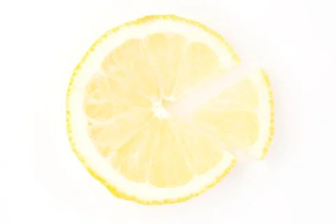 Lemnon slice pie chart. Stock Photos