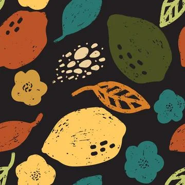 Lemon Abstract grunge texture stylized pattern rapport vector Stock Illustration