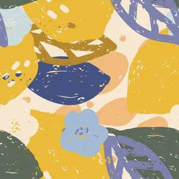 Lemon Abstract grunge texture stylized pattern rapport vector Stock Illustration