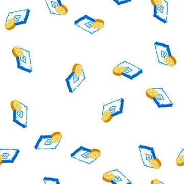 Lemon acid isometric icon seamless pattern color Stock Illustration